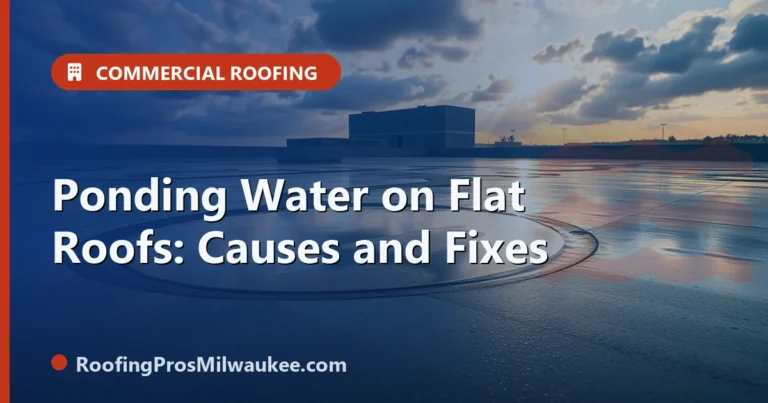 Ponding Water on Flat Roofs: Causes and Fixes - RoofingPros Milwaukee